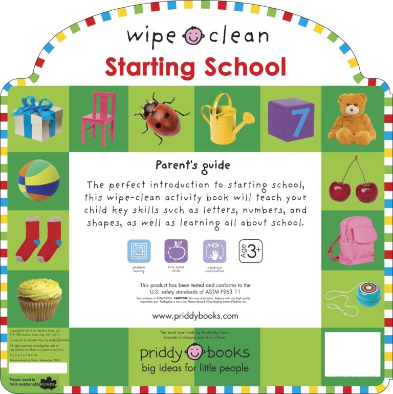 Wipe Clean Starting School Priddy Books