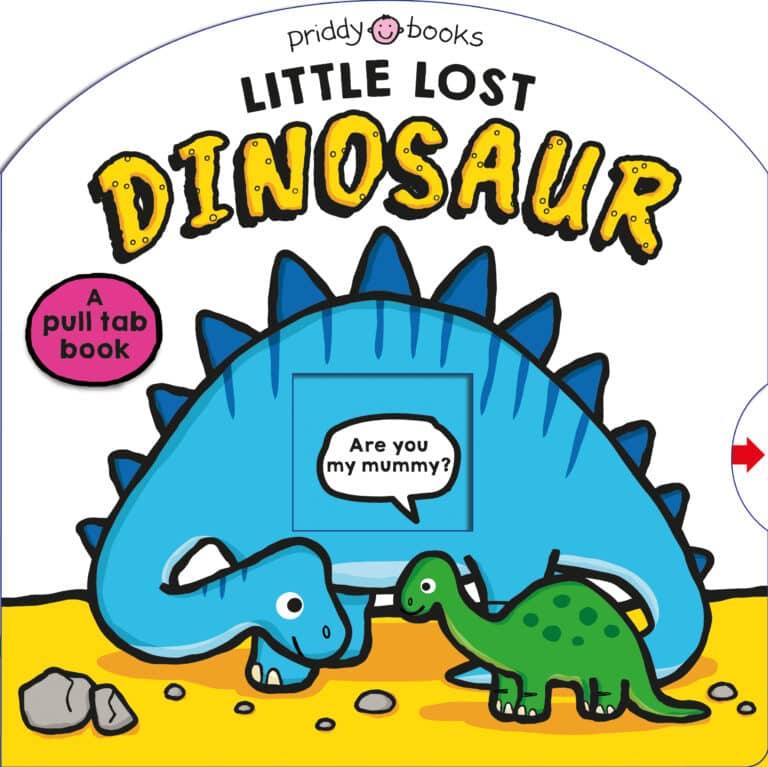 Cover of the book titled "Little Lost Dinosaur" showing two dinosaurs with one asking, "Are you my mummy?.