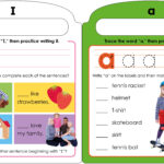 The image is a children’s educational activity sheet showing tracing practice for the letters "I" and "a". It includes spaces for writing each letter and matching images, with children playing, a strawberry, a house, a heart, and sports equipment like a tennis racket and helmet.