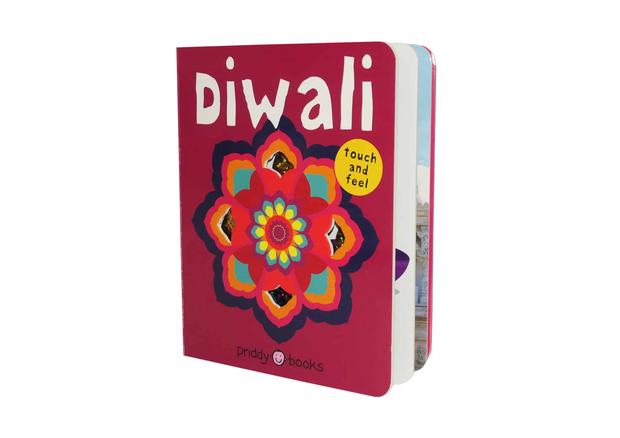 DIWALI A children's book titled "Diwali" with a colorful mandala design on the cover.